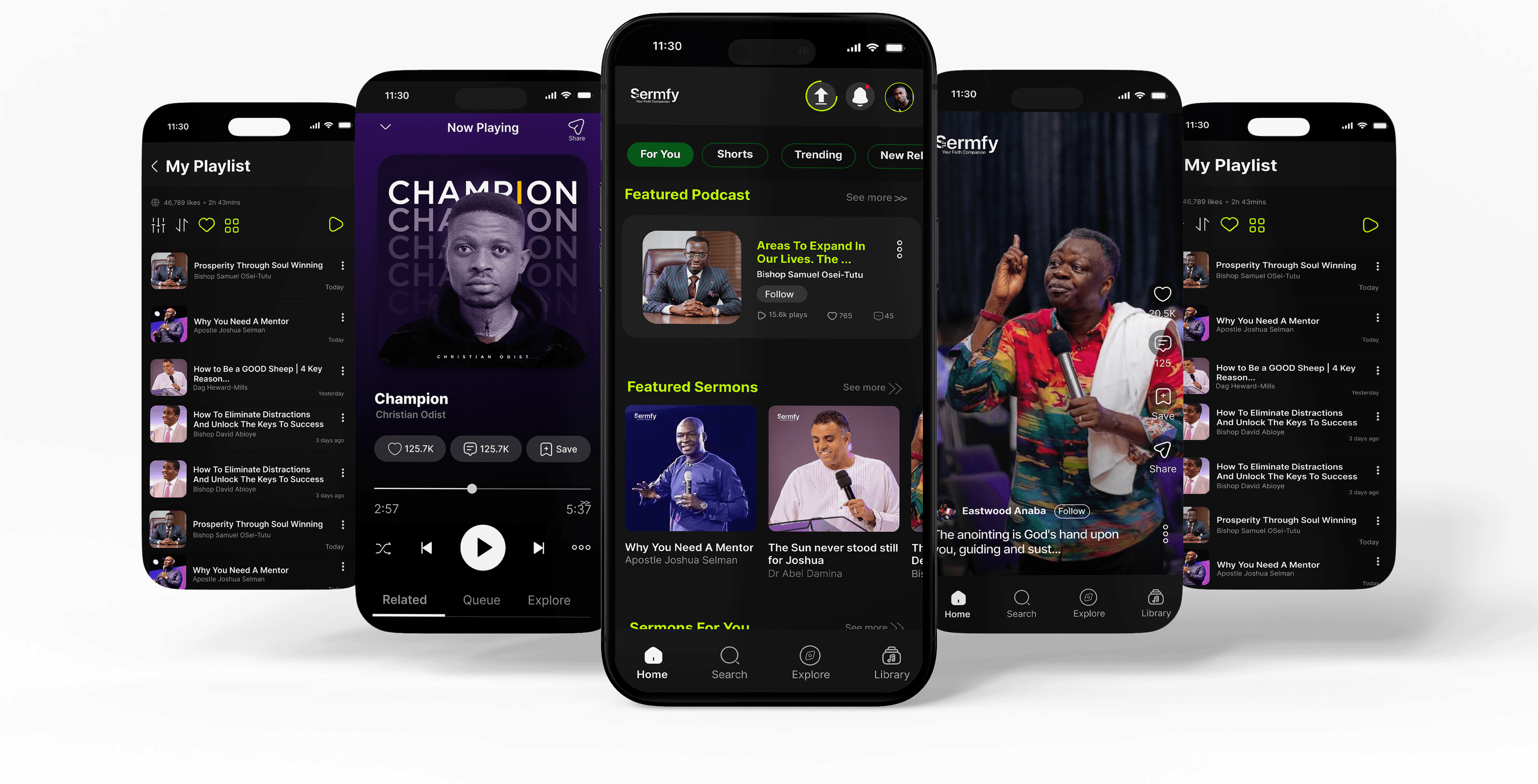 Sermfy Stream app interface